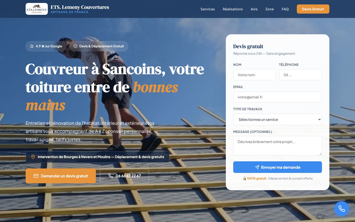 Lemeny Couverture — artisan couvreur