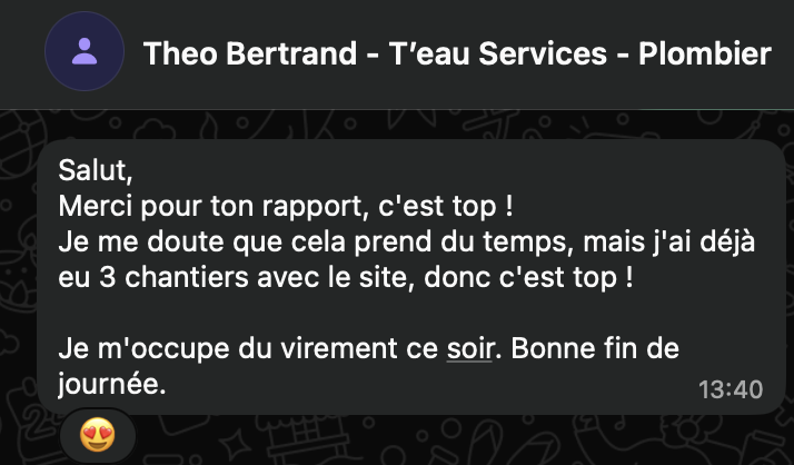 Témoignage client T'eau Services